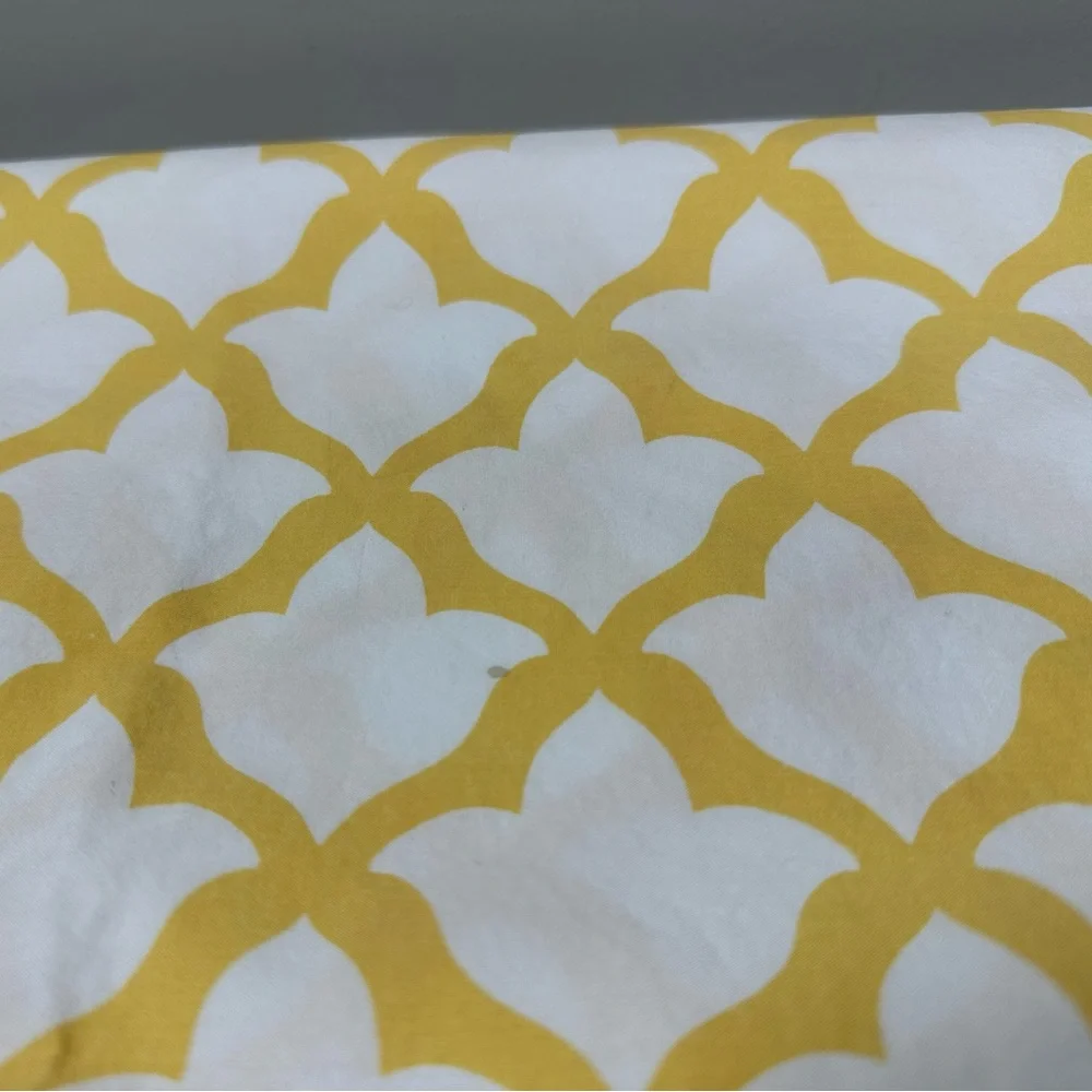 Pottery Barn Marlo Marigold Trellis Print Cotton Shower Curtain